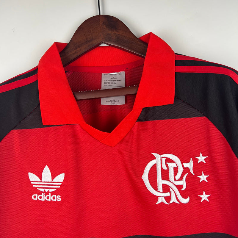 CAMISA RETRÔ DO FLAMENGO 1987 HOME VERMELHO E PRETO